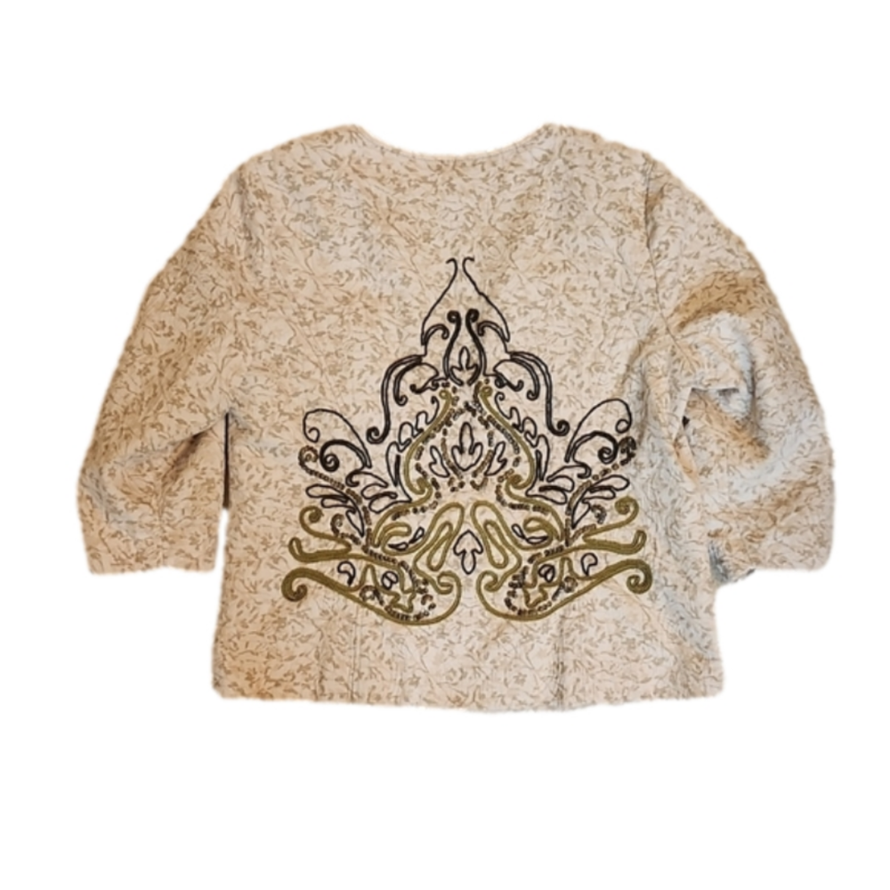 Coldwater Creek beaded open front Jacket. Size P14